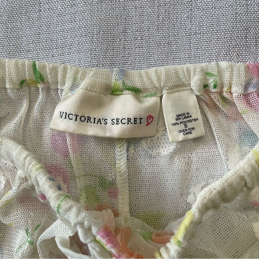 Victoria's Secret Vintage Sheer Mesh Floral Lace Swim Coverup Pant Size S - Picture 3 of 7